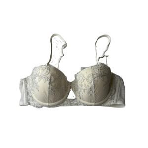 1-54 LA PERLA Women's $615 Balconette Bra Lace Beige/Silver 38B